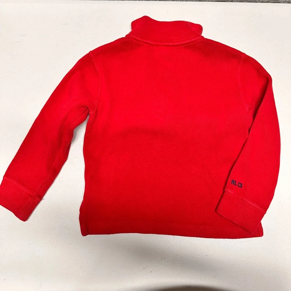 Polo Ralph Lauren Toddler Cotton Quarter-Zip Pullover Long Sleeve Polo Shirt 4T